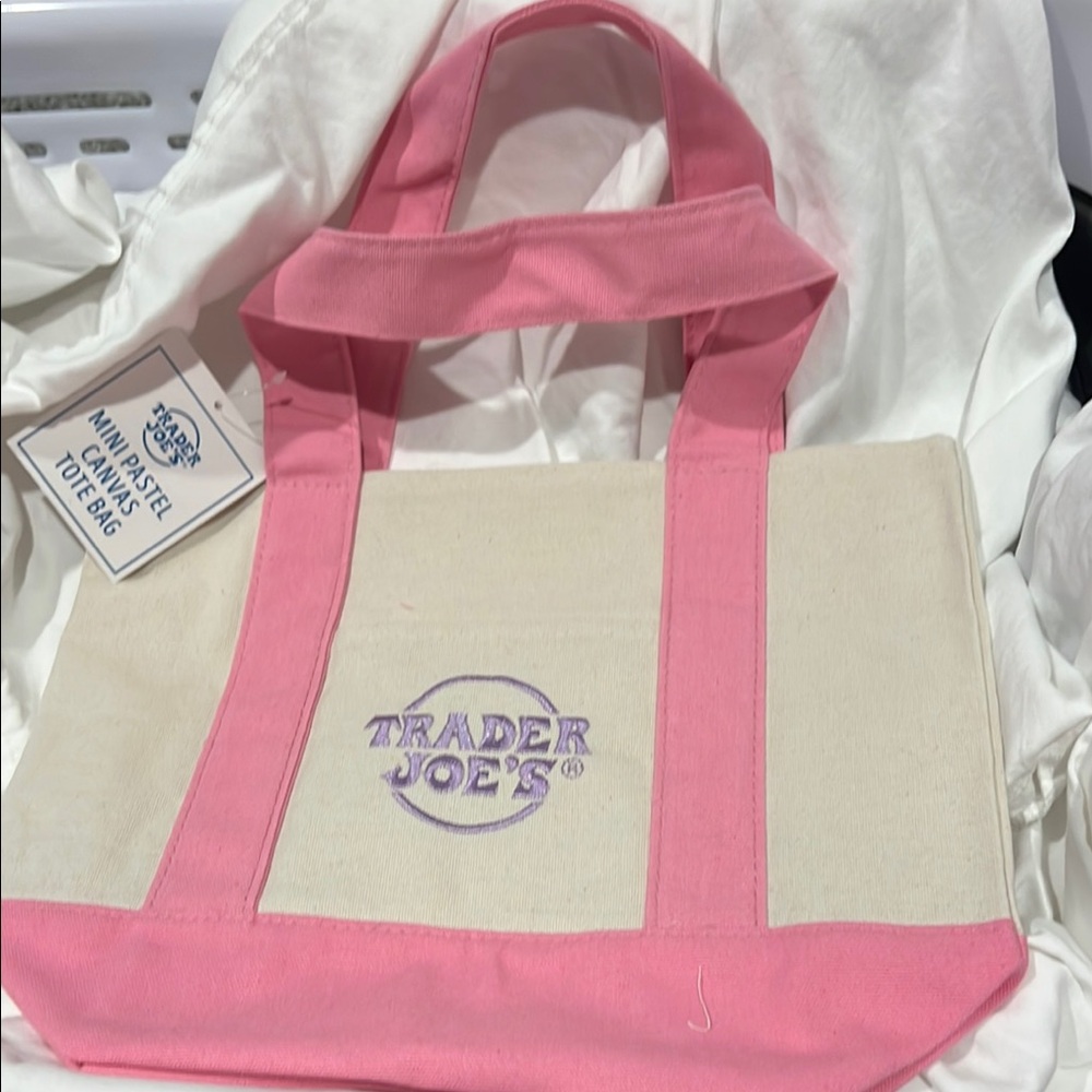 Pink and Cream Tote Bag